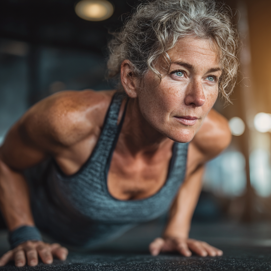 Професионален треньор работи с възрастни клиенти